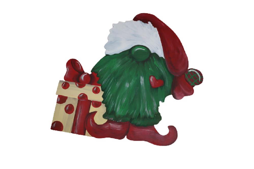 Design By Line Gnome MDF Cutout Christmas Silhouette With Heart - Unfinished For DIY