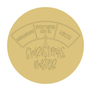 Design By Line Round MDF Cutout Christmas Meter With Naughty,Nice and Working On It  - Unfinished For DIY