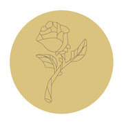 Design By Line Round MDF Cutout Rose Line Art - Unfinished For DIY