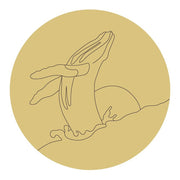 Design By Line Round MDF Cutout Whale Silhouette - Unfinished For DIY