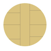 Design By Line Circle MDF Cutout Geometric Grid With Central Stripe - Unfinished For DIY