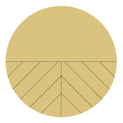 Design By Line Circle MDF Cutout Lower Half Chevron Pattern - Unfinished For DIY