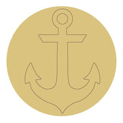 Design By Line Anchor MDF Cutout Nautical Silhouette - Unfinished For DIY