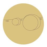 Design By Line Round MDF Cutout Line Round Hay Bales - Unfinished For DIY