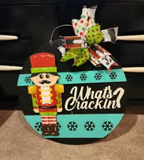 Design By Line Round MDF Cutout What's Crackin Nutcracker - Unfinished For DIY