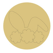 Design By Round Line Rabbit Ears MDF Cutout Silhouette - Unfinished For DIY