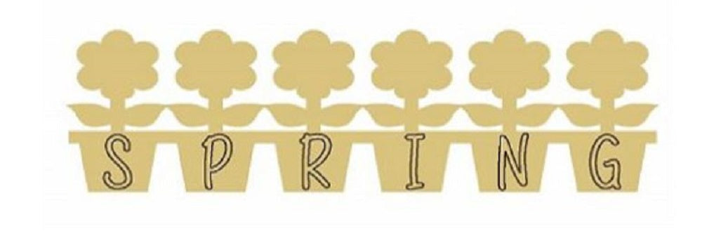 Design By Line Interchangeable MDF Cutout Fall Winter Spring Summer With Seasonal Icons - Unfinished For DIY