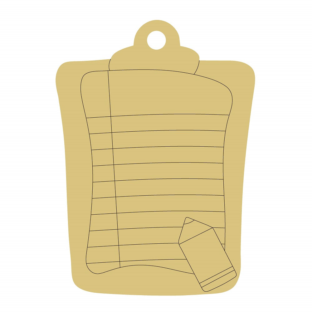 Design By Line Clipboard Unfinished Wood Cutout Style 1 Art 1