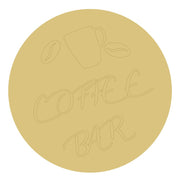 Design By Line Round MDF Cutout Coffee Bar - Unfinished For DIY