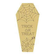 Design By Line Coffin MDF Cutout Trick Or Treat Spider Webs - Unfinished For DIY