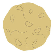 Design By Line Round MDF Cutout Chocolate Chip Cookie - Unfinished For DIY