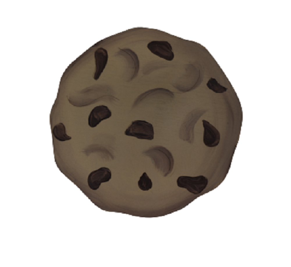 Design By Line Round MDF Cutout Chocolate Chip Cookie - Unfinished For DIY