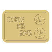 Design By Line Rounded Rectangle MDF Cutout Cookies For Santa - Unfinished For DIY