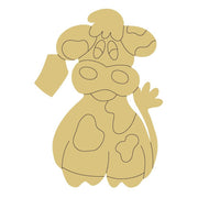 Design By Line Cow MDF Cutout Silhouette Style 3 - Unfinished For DIY