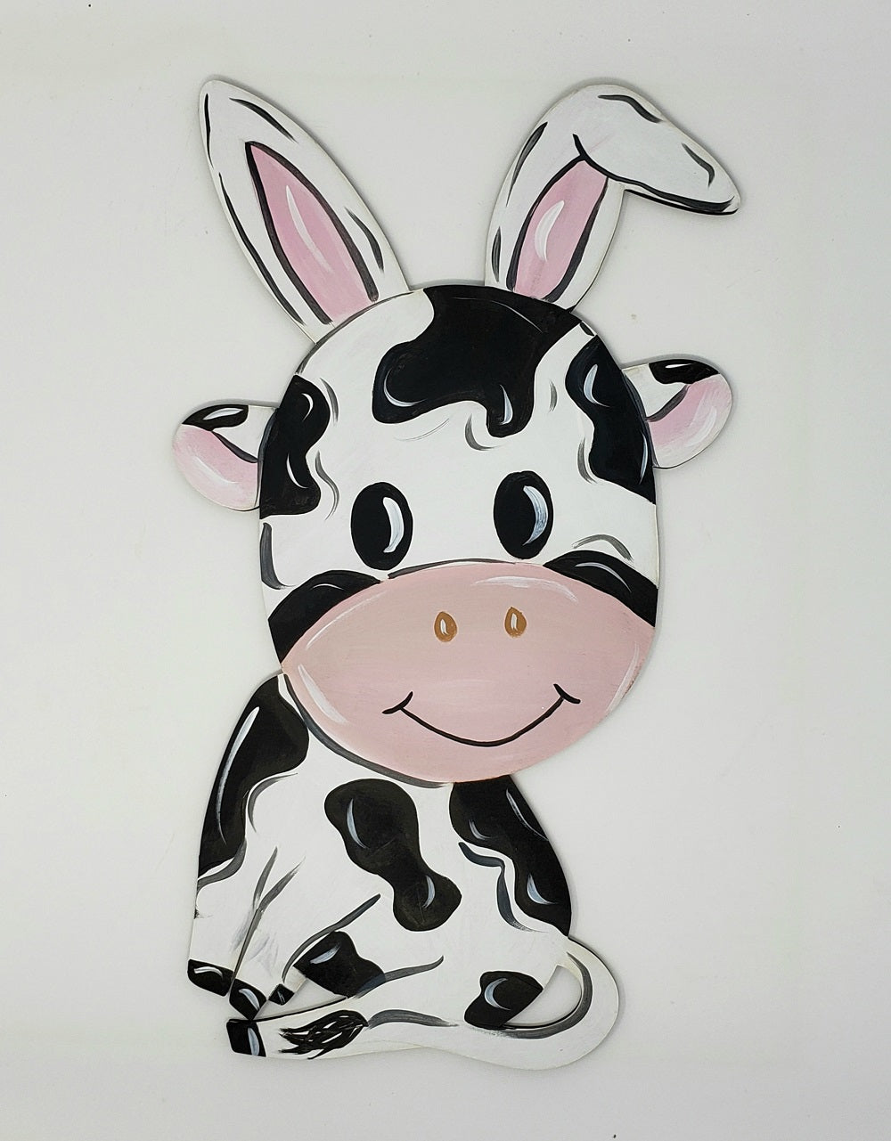 Design By Line Cow MDF Cutout Silhouette Style 6 - Unfinished For DIY