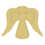 Design By Line Cross MDF Cutout With Wings - Unfinished For DIY