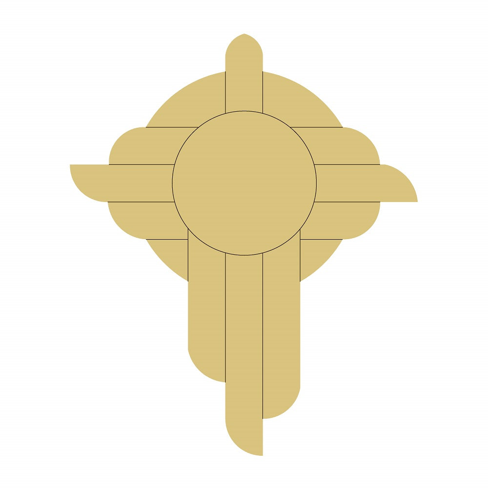 Design By Line Cross Unfinished Wood Cutout Style 21 Art 1