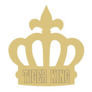 Design By Line Crown MDF Cutout Tiger King Crown - Unfinished For DIY
