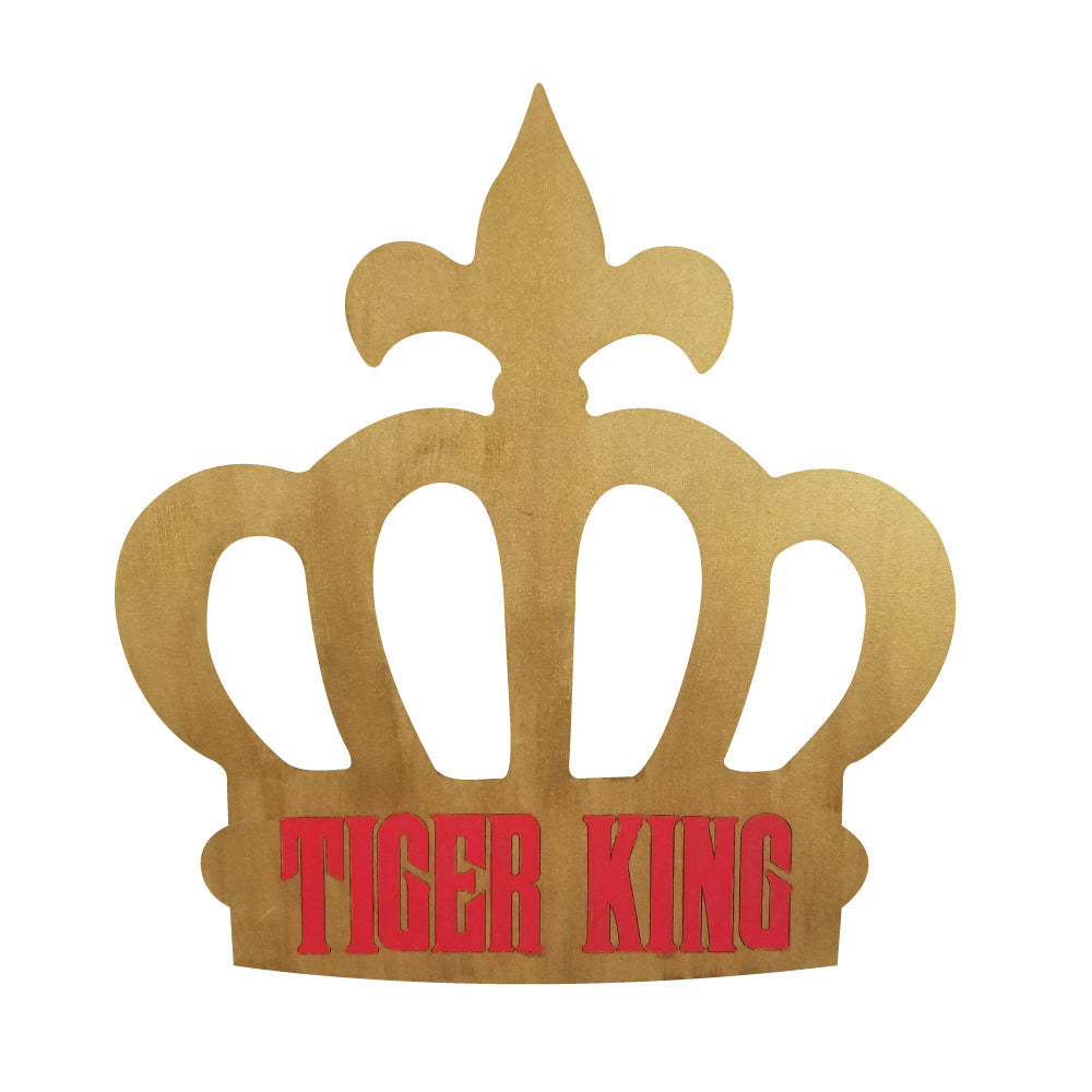 Design By Line Crown MDF Cutout Tiger King Crown - Unfinished For DIY