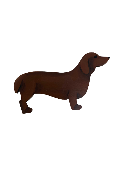 Design By Line Dachshund MDF Cutout Silhouette Style 1 - Unfinished For DIY