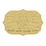 Design By Line Dad MDF Cutout Silhouette - Unfinished For DIY