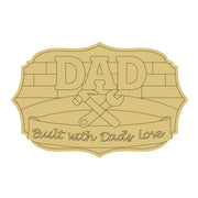 Design By Line Dad MDF Cutout Silhouette - Unfinished For DIY