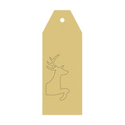 Design By Line Tag MDF Cutout Deer Silhouette Right-Facing - Unfinished For DIY