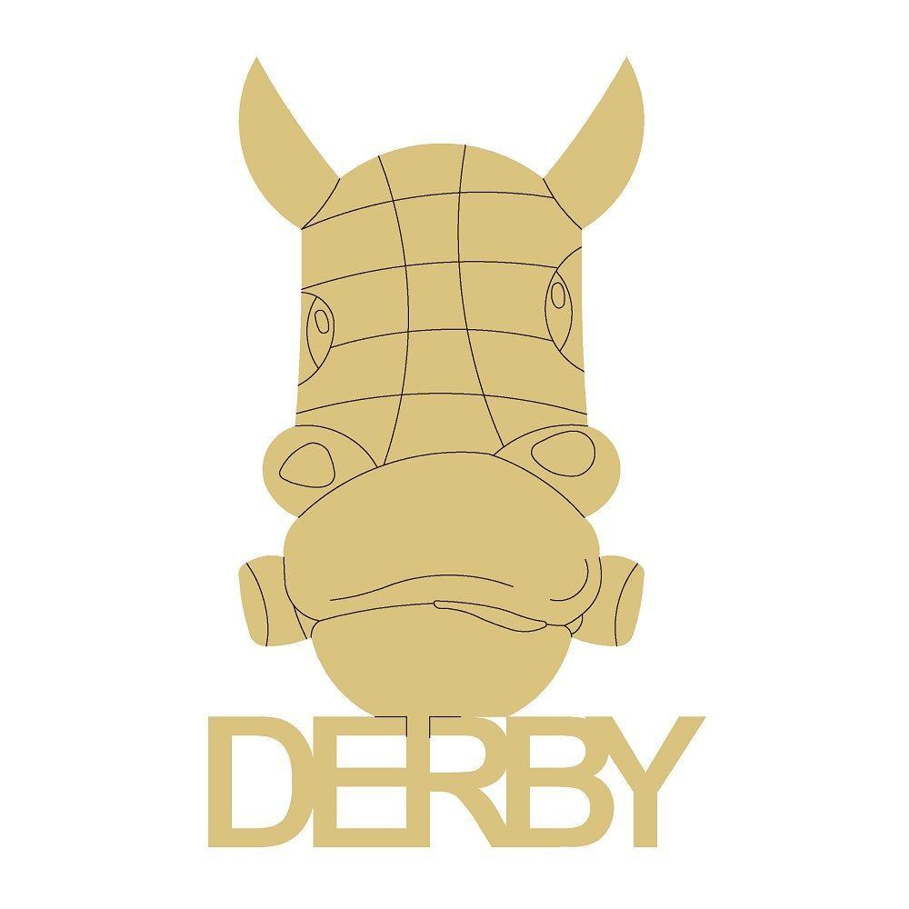 Design By Line Horse Head MDF Cutout Derby - Unfinished For DIY