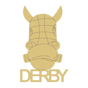 Design By Line Horse Head MDF Cutout Derby - Unfinished For DIY