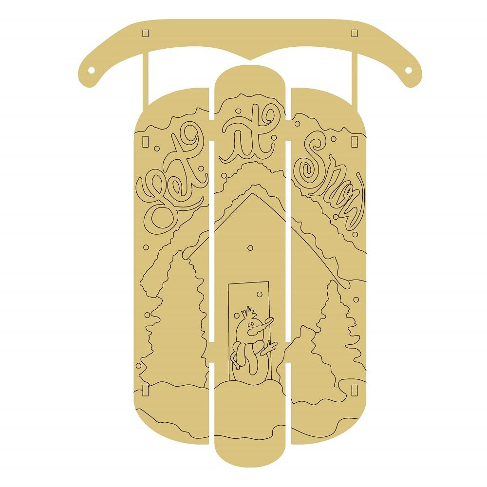 Dimensional Let it Snow Sled