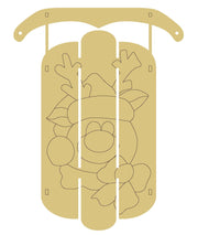 Design By Line Dimensional Sled MDF Cutout Reindeer - Unfinished For DIY