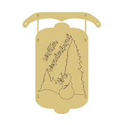 Design By Line Dimensional Sled MDF Cutout Winter Wonderland Scene - Unfinished For DIY