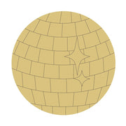 Design By Line Round MDF Cutout Disco Ball Mosaic Pattern With Sparkles - Unfinished For DIY