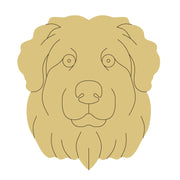 Design By Line Great Pyrenees Head Silhouette MDF Cutout Dog - Unfinished For DIY
