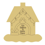 Design By Line House MDF Cutout We Believe In Santa Paws - Unfinished For DIY