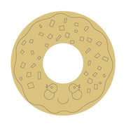 Design By Line Donut MDF Cutout Sprinkles And Cute Face - Unfinished For DIY