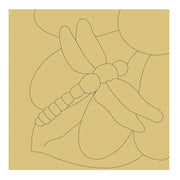 Design By Line Square Dragonfly MDF Cutout  - Unfinished For DIY