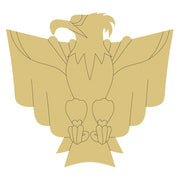 Design By Line Eagle MDF Cutout Eagle Silhouette With Outstretched Wings - Unfinished For DIY