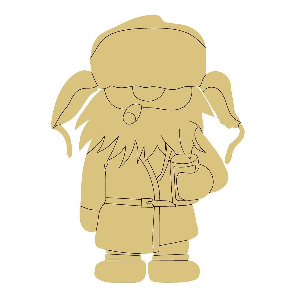 Design By Line Gnome MDF Cutout Christmas Silhouette - Unfinished For DIY