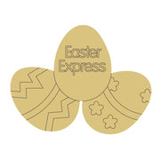 Design By Line Egg Trio MDF Cutout Easter Express - Unfinished For DIY
