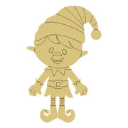 Design By Line Boy Elf MDF Cutout Silhouette - Unfinished For DIY