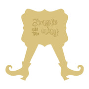 Design By Line Shelf Sitter MDF Cutout Jingle All The Way - Unfinished For DIY