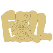 Design By Line MDF Cutout Fall Scarecrow - Unfinished For DIY