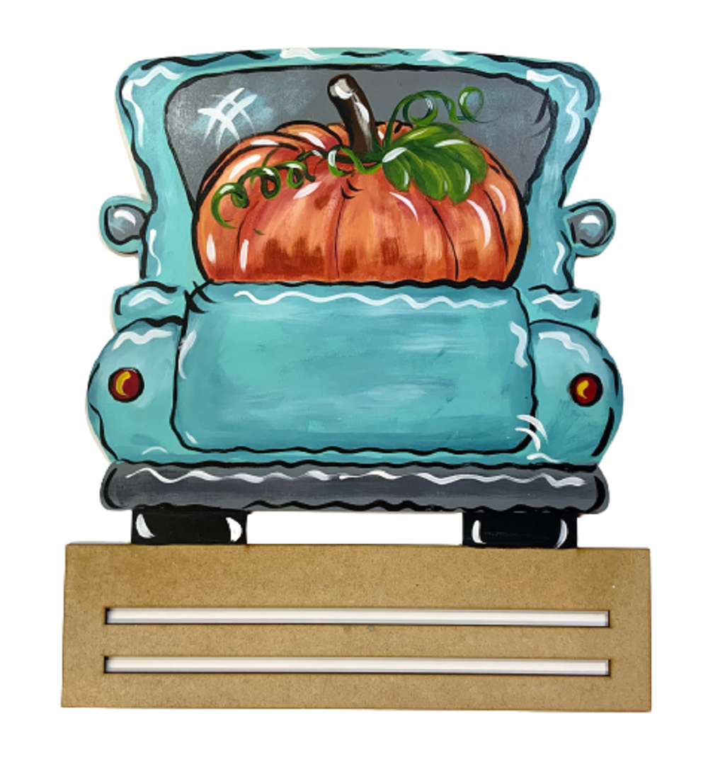 Truck with Pumpkin Wreath Form