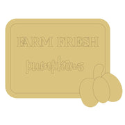 Design By Line Rounded Rectangle MDF Cutout Farm Fresh Pumpkins - Unfinished For DIY