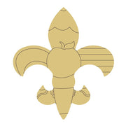 Design By Line Fleur De Lis MDF Cutout Line Pattern - Unfinished For DIY