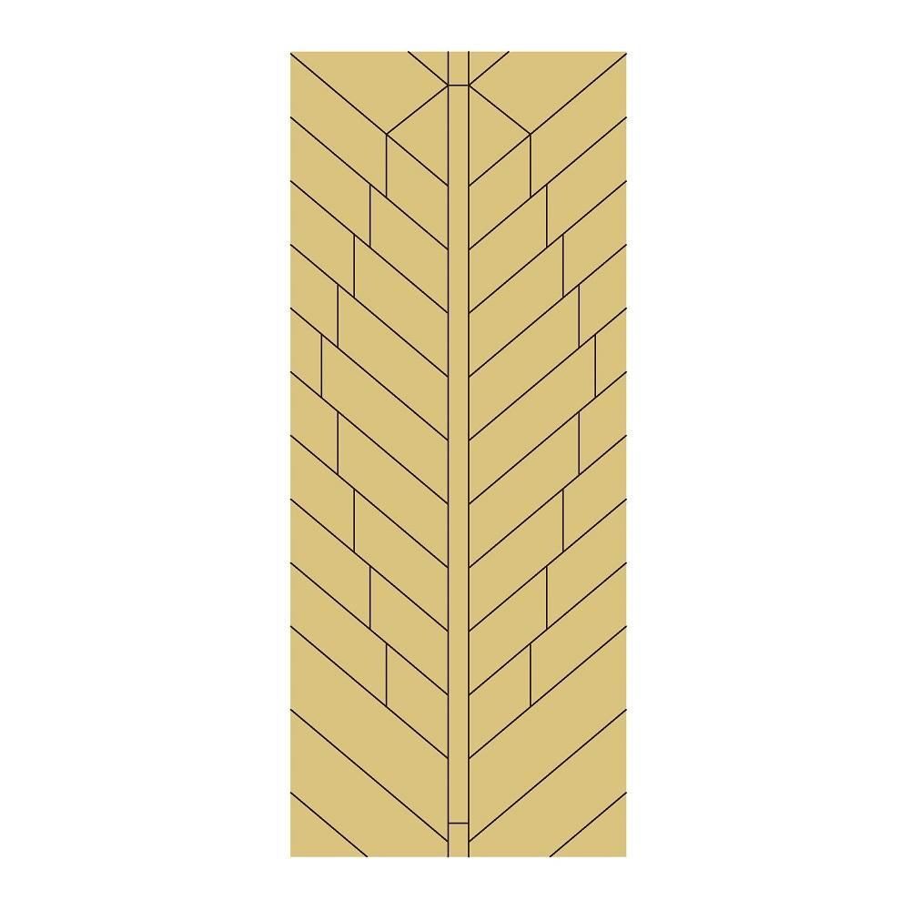 Design By Line Tall Rectangle MDF Cutout Feather Pattern - Unfinished For DIY