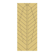 Design By Line Tall Rectangle MDF Cutout Feather Pattern - Unfinished For DIY