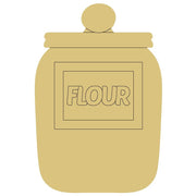 Design By Line Jar MDF Cutout Flour With Nested Frames - Unfinished For DIY