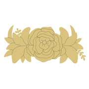 Design By Line Rose MDF Cutout With Leaves - Unfinished For DIY